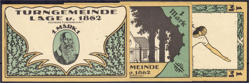 Banknoten
Deutsches Notgeld und KGL
Lage (Lippe)
Turngemeinde von 1862, 3 ver...
