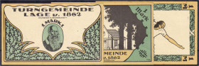 Banknoten
Deutsches Notgeld und KGL
Lage (Lippe)
Turngemeinde von 1862, 3 versch. Scheine zu 1 Mark Okt. 1921. 1 X kl. Einriss.
II bis III, selten...