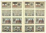Banknoten
Deutsches Notgeld und KGL
Leer (Ostfriesland)
Stahlhelm, Bund der Frontsoldaten: 2 X Druckbogen zu je 4 X 50 und 4 X 75 Pf. 1921. (je 4 X...