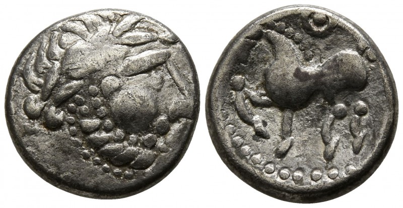 Eastern Europe. Imitations of Philip II of Macedon 100 BC.
Drachm AR

13mm., ...