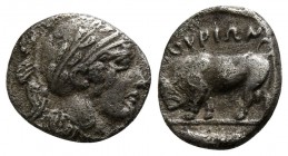 Lucania. Thourioi 425-400 BC. Diobol AR