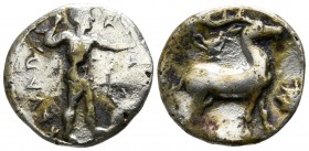 Bruttium. Kaulonia 420-410 BC. Drachm AR
