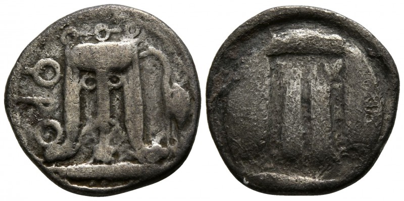 Bruttium. Kroton circa 480-430 BC.
1/3 Nomos AR

15mm., 2,13g.

Tripod with...