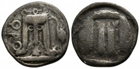Bruttium. Kroton circa 480-430 BC. 1/3 Nomos AR