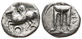 Bruttium. Kroton circa 430-420 BC. Triobol AR
