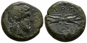 Bruttium. Lokroi Epizephyrioi 300-268 BC. Bronze Æ