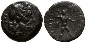 Bruttium. Petelia circa 216-89 BC. Quadrans Æ