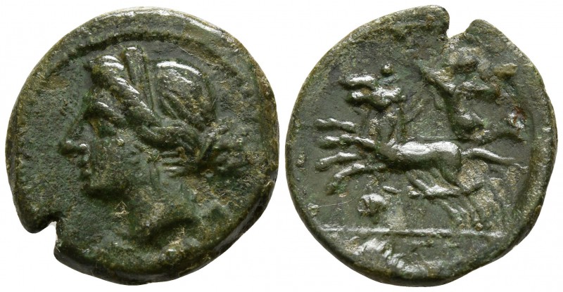 Bruttium. The Brettii circa 211-208 BC.
Reduced Semuncia Æ

17mm., 3,52g.

...