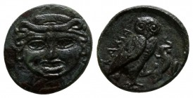 Sicily. Kamarina 420-405 BC. Onkia Æ
