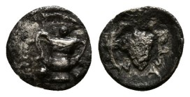 Sicily. Naxos 415-403 BC. Trionkion AR