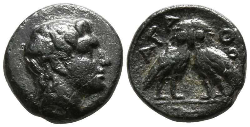The Thracian Chersonese. Agathopolis circa 300 BC.
Bronze Æ

13mm., 1,89g.
...