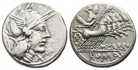 M. Carbo. 122 BC. Rome. Denarius AR