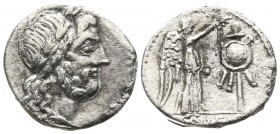 Cn. Cornelius Lentulus Clodianus 88 BC. Rome. Quinarius AR