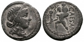 Julius Caesar 49-48 BC. Military mint traveling with Caesar in North Africa.. Denarius AR