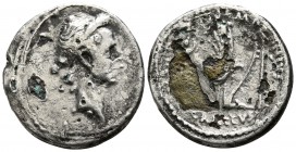 Ti. Sempronius Graccus AD 40. Rome. Foureé Denarius AR