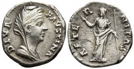 Faustina I, wife of Antoninus Pius AD 141. Rome. Denarius AR