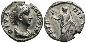 Faustina I, wife of Antoninus Pius AD 141. Rome. Denarius AR