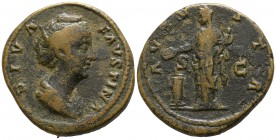 Faustina I, wife of Antoninus Pius AD 141. Rome. As Æ