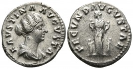 Faustina II AD 147-175. Rome. Denarius AR