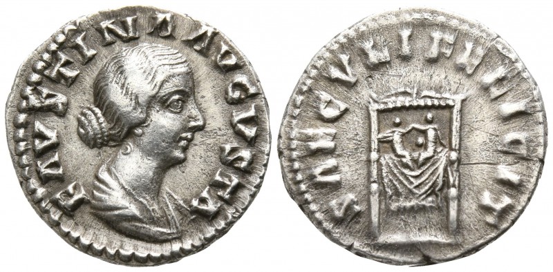 Faustina II AD 147-175. Rome
Denarius AR

16mm., 3,37g.

FAVSTINA AVGVSTA, ...