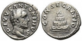 Divus Antoninus Pius AD 161. Rome. Denarius AR