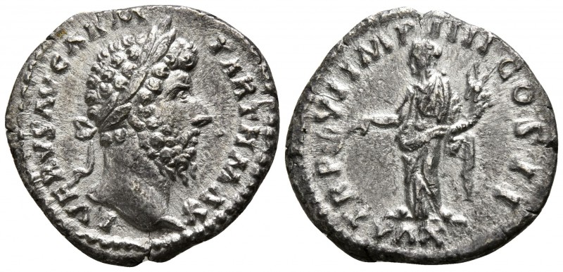 Lucius Verus AD 161-169. Rome
Denarius AR

18mm., 2,54g.

L VERVS AVG ARM P...