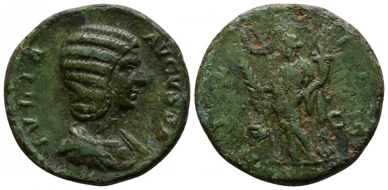 Julia Domna AD 193-211. Rome
As Æ

24mm., 10,21g.

IVLIA AVGVSTA, Draped bu...