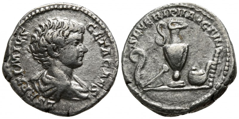 Geta as Caesar AD 197-209. Rome
Denarius AR

18mm., 3,07g.

L SEPTIMIVS GET...