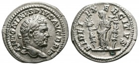 Caracalla AD 211-217. Rome. Denarius AR