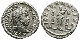 Caracalla AD 211-217. Rome. Denarius AR