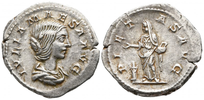 Julia Maesa AD 218-224. Rome
Denarius AR

18mm., 3,32g.

IVLIA MAESA AVG, d...