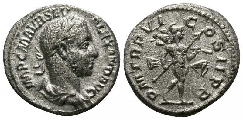 Severus Alexander AD 222-235. Rome
Denarius AR

17mm., 3,70g.

IMP C M AVR ...