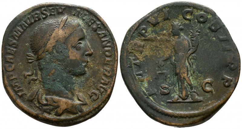 Severus Alexander AD 222-235. Rome
Sestertius Æ

30mm., 22,76g.

Laureate a...