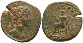 Julia Mamaea AD 225-235. Rome. Sestertius Æ