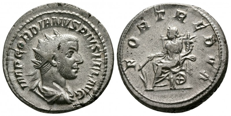 Gordian III. AD 238-244. Rome
Antoninianus AR

21mm., 5,33g.

IMP GORDIANVS...