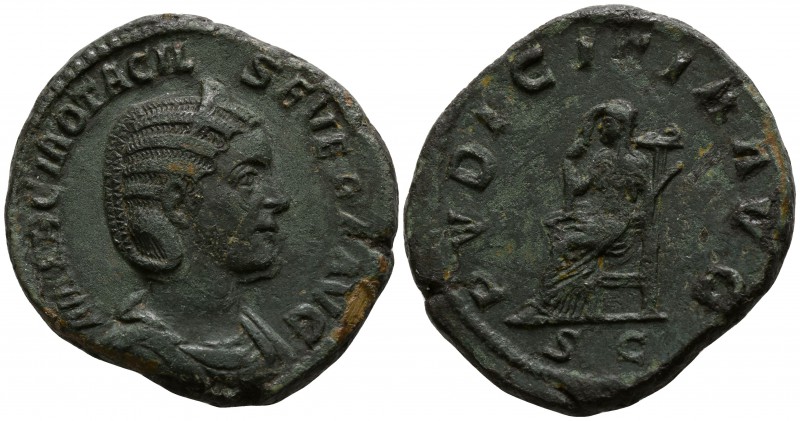 Otacilia Severa AD 244-249. Rome
Sestertius Æ

30mm., 18,41g.

MARCIA OTACI...