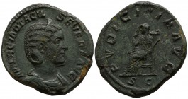 Otacilia Severa AD 244-249. Rome. Sestertius Æ