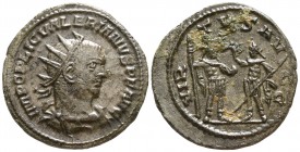 Valerian I AD 253-260. Samosata. Antoninianus Æ silvered