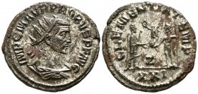 Probus AD 276-282. Antioch. Antoninianus Æ silvered