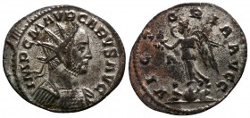 Carus AD 282-283. Lugdunum. Antoninianus Æ silvered