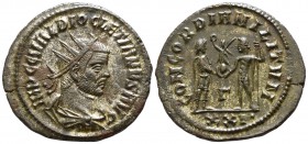 Diocletian AD 284-305. Cyzicus. Antoninianus Æ silvered