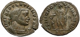 Diocletian AD 284-305. Lugdunum. Follis Æ
