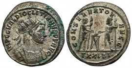 Diocletian AD 284-305. Siscia. Antoninianus Æ silvered