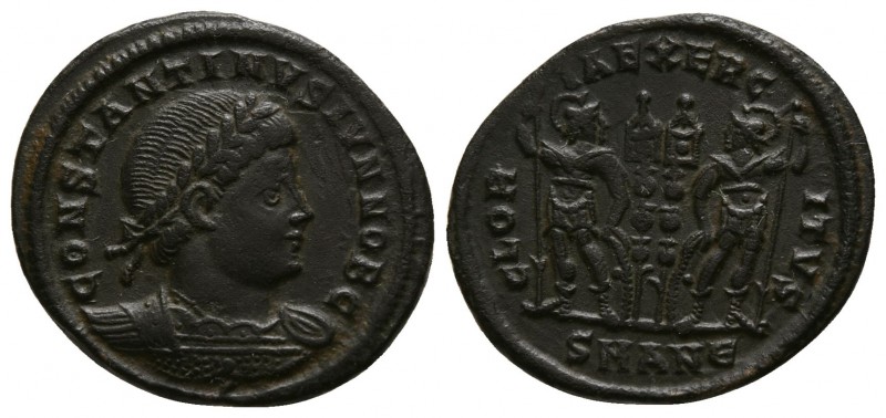 Constantinus II AD 316-337. Antioch
Nummus Æ

17mm., 2,35g.

CONSTANTINVS I...