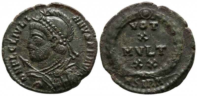 Julian II AD 360-363. Sirmium
Follis Æ

18mm., 2,60g.

D N FL CL IVLIANVS P...