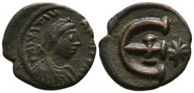 Justinian I. AD 527-565. Theoupolis (Antioch). Pentanummium Æ