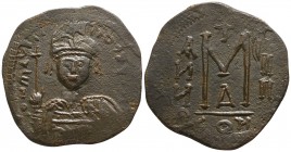 Maurice Tiberius. AD 582-602. Possibly imitating Constantinople. Follis Æ