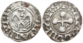 12th century. Valence. Denier AR