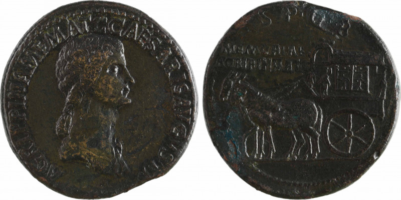 Agrippine Mère (sous Caligula), sesterce, Rome, 40-41
A/AGRIPPINA M F MAT C CAE...