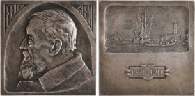 Italie, Venise, Félix Ziem, par A. Motti, bronze-argenté, 1911 Paris
A/FELIX- ZIEM
Buste de Félix Ziem à gauche ; en-dessous signature A. MOTTI
Rep...
